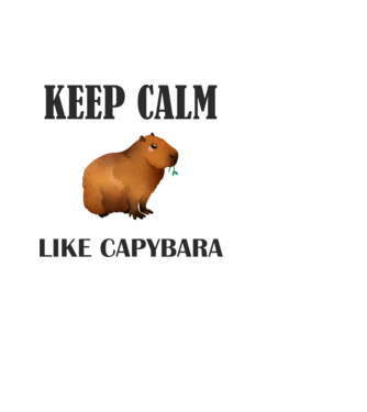 Calm Capybara 2 minta fehér pólón