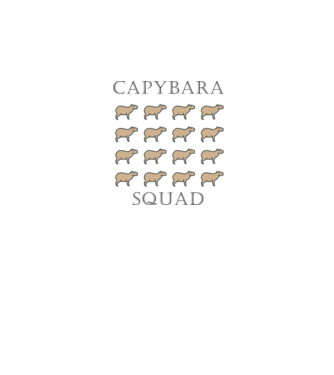 Capybara osztag minta fehér pólón
