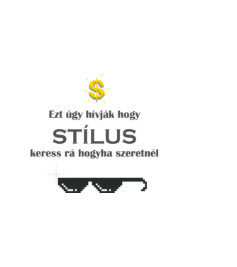 Stílus minta fehér pólón