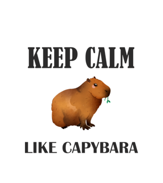 Calm Capybara 2 minta fehér pólón
