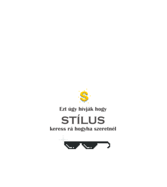Stílus minta fehér pólón