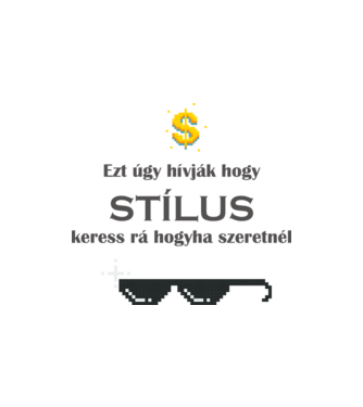 Stílus minta homokszín pólón