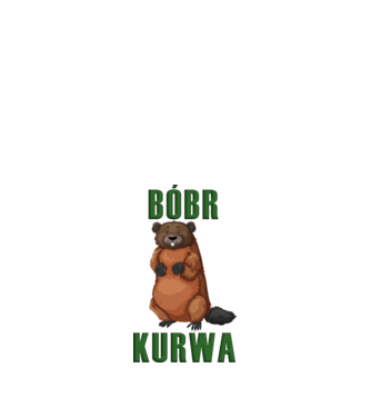 Bóbr Kurwa minta fehér pólón