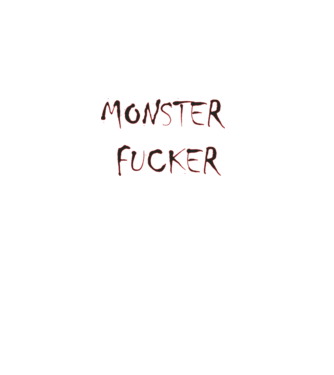 Monster fucker minta fekete pólón