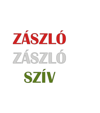 Zászló Zászló Szív minta sötétkék pólón