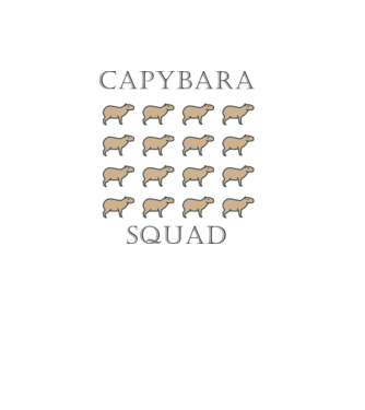 Capybara osztag minta fehér pólón