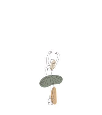 Balerina minta fehér pólón