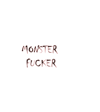 Monster fucker minta fekete pólón