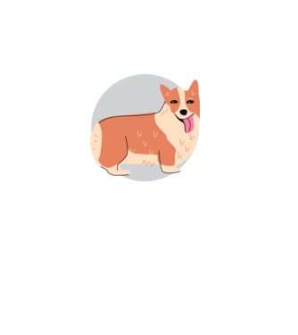 Corgi Kutya minta dusty pink pólón