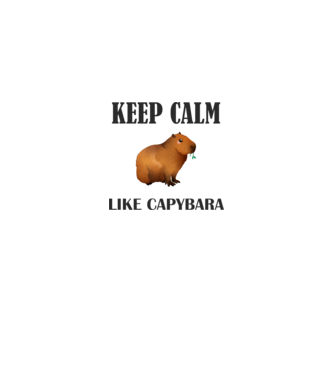 Calm Capybara 2 minta királykék pólón