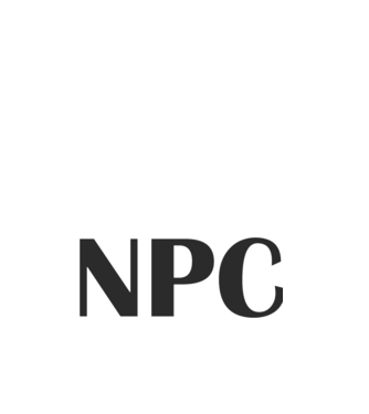NPC minta fehér pólón