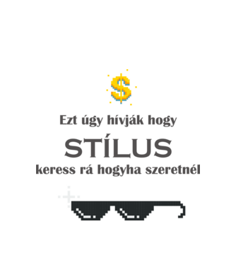 Stílus minta fehér pólón