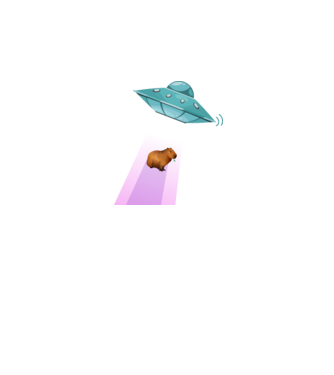 Capybara Ufo minta fehér pólón