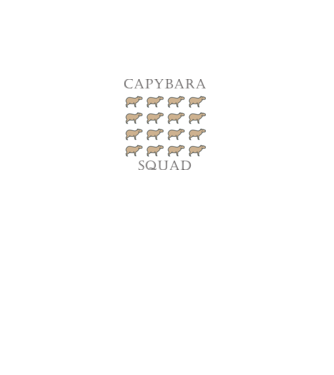 Capybara osztag minta fehér pólón