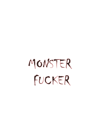 Monster fucker minta fehér pólón