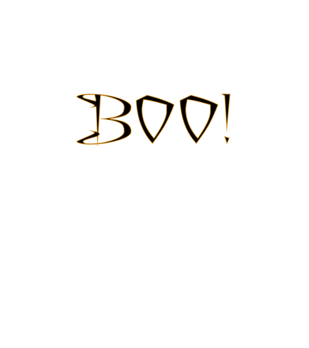 BOO! felirat minta fekete pólón