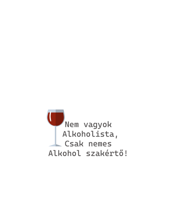 Alkoholista minta fehér pólón