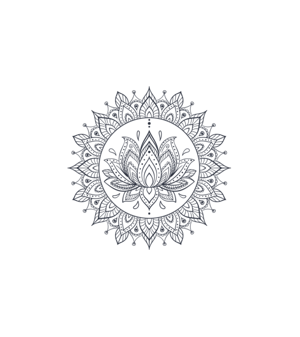 Mandala minta fehér pólón