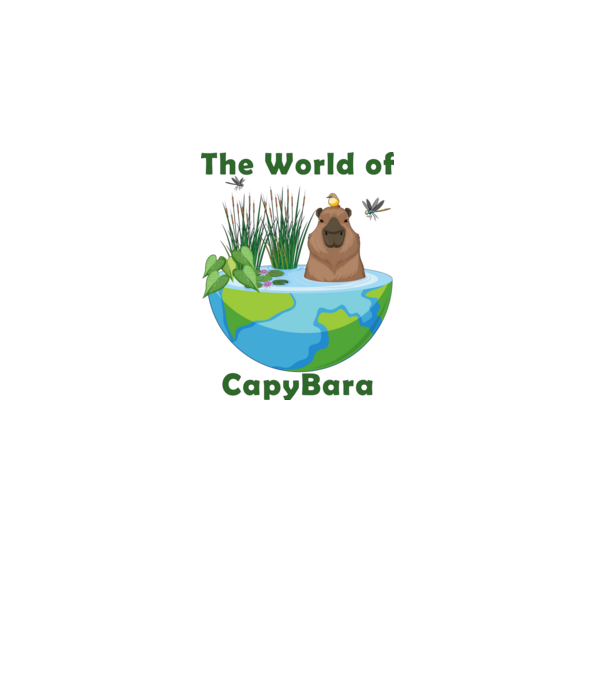Capybara világ minta szürke pólón