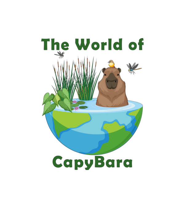 Capybara világ minta fehér pólón