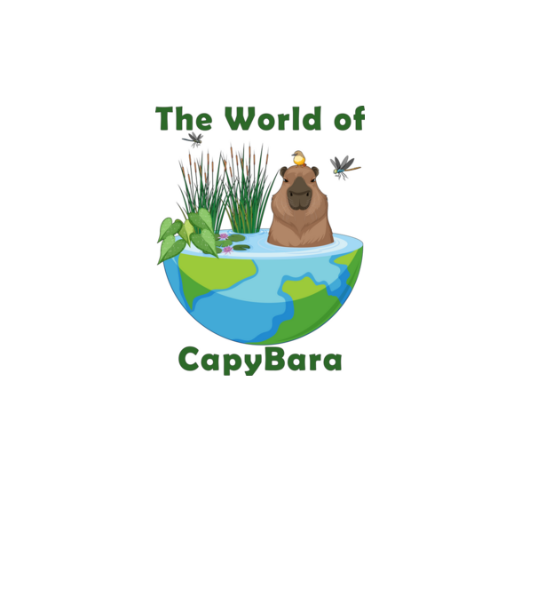 Capybara világ minta türkiz pólón