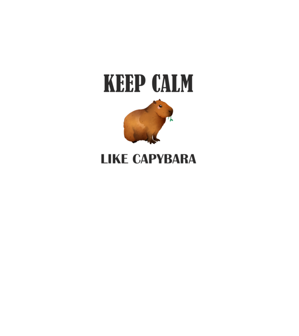 Calm Capybara 2 minta királykék pólón