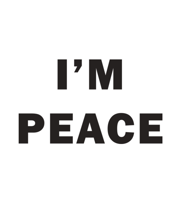 I'm peace minta fehér pólón