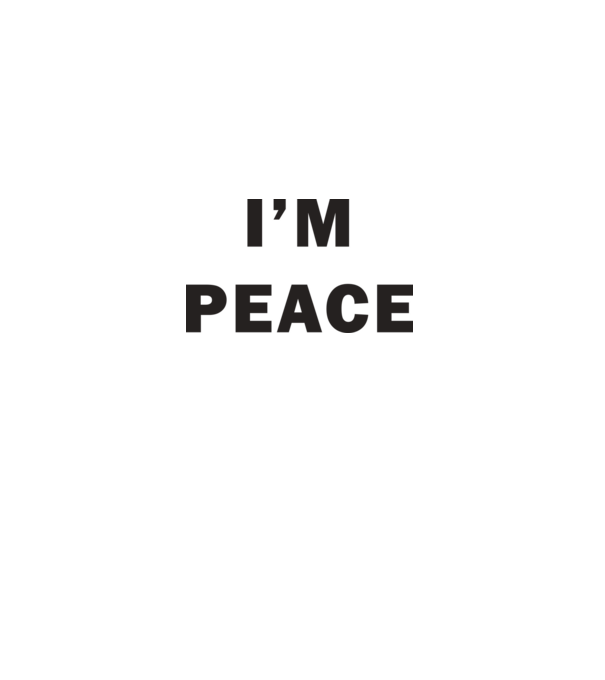 I'm peace minta szürke pólón