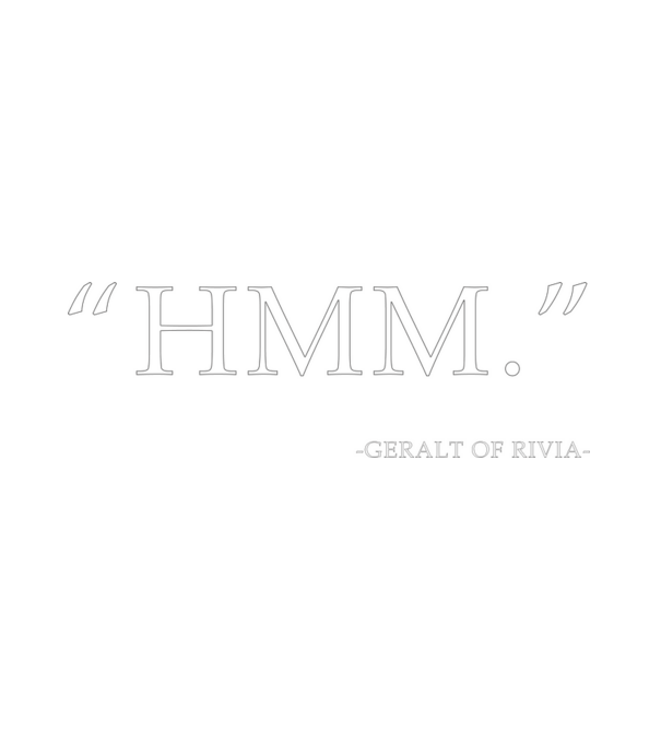 Witcher Geralt minta fehér pólón