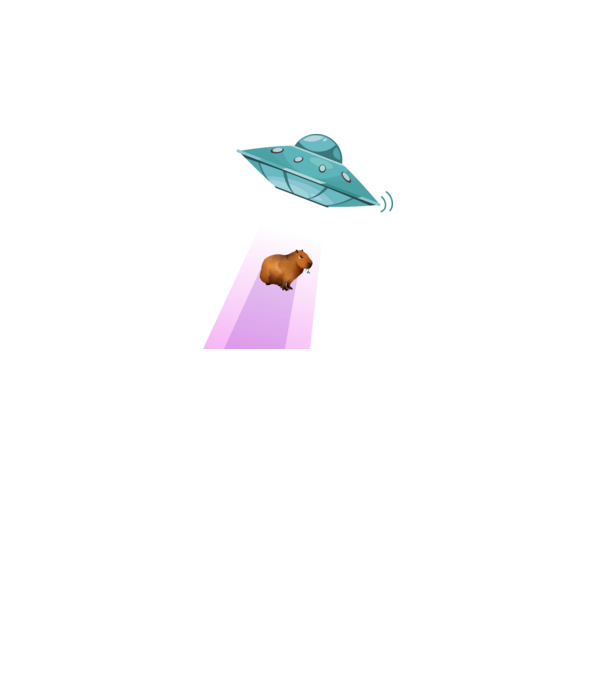 Capybara Ufo minta fehér pólón