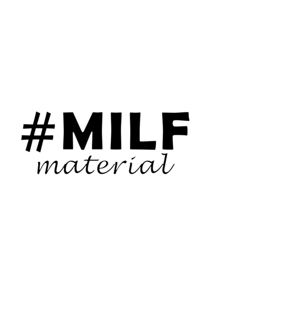 MILF material minta fekete pólón