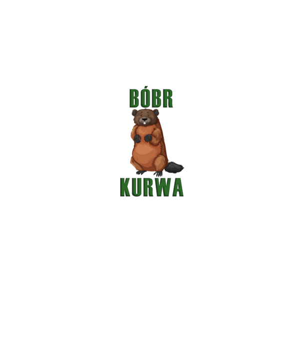 Bóbr Kurwa minta szürke pólón
