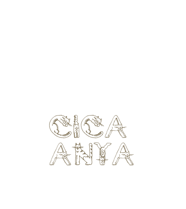 Cica Anya minta fehér pólón