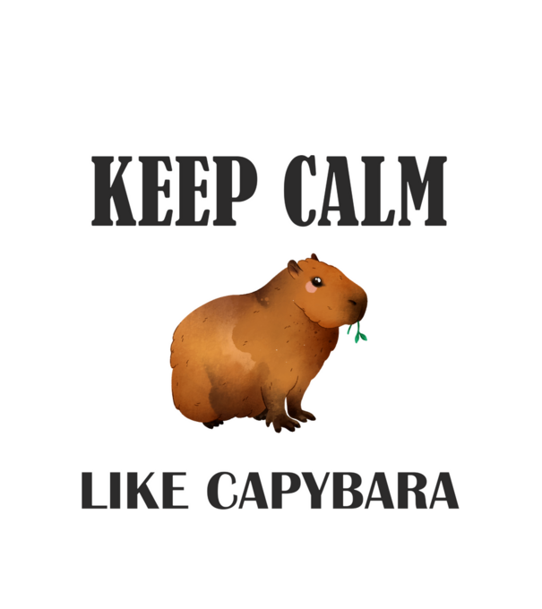 Calm Capybara 2 minta fehér pólón