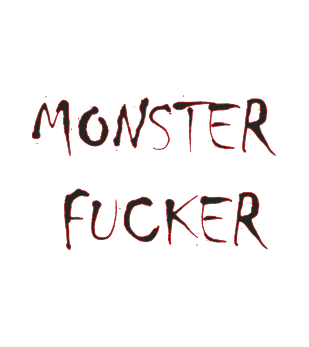 Monster fucker minta fehér pólón