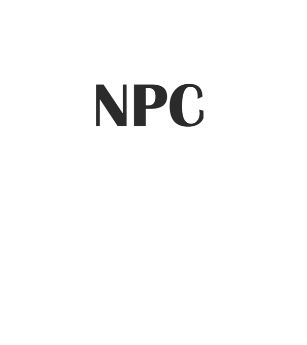NPC minta fehér pólón