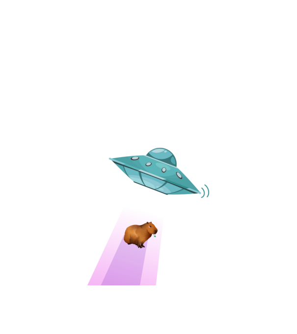 Capybara Ufo minta fehér pólón