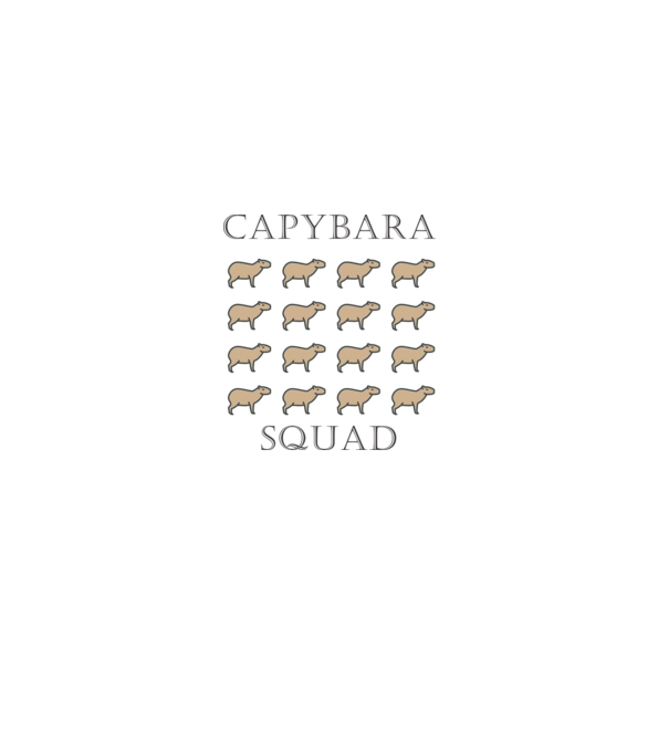 Capybara osztag minta fehér pólón