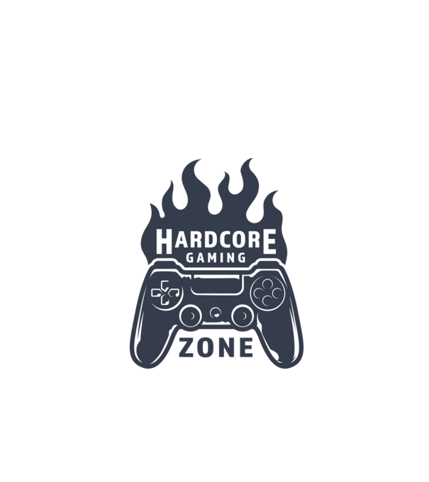 Hardcore Gaming minta fehér pólón