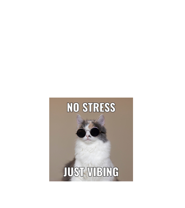 No stressz cica minta fehér pólón