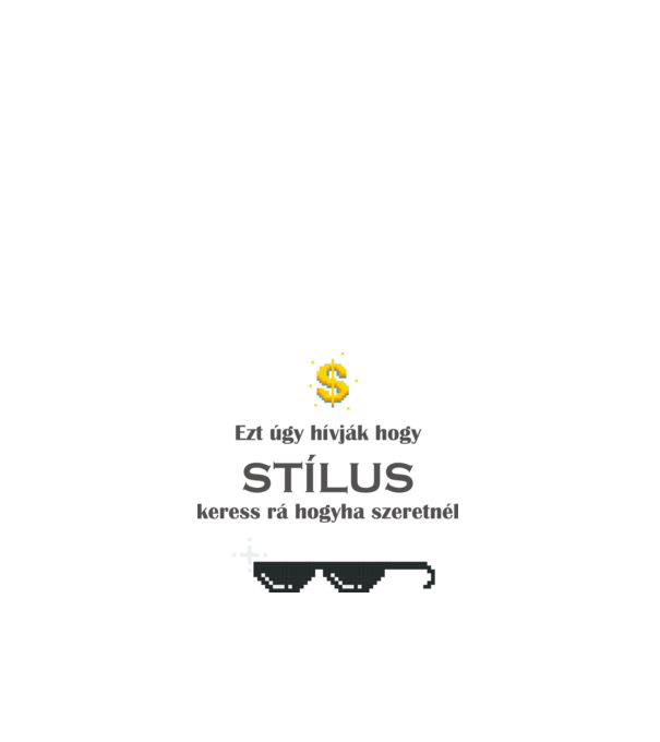 Stílus minta fehér pólón