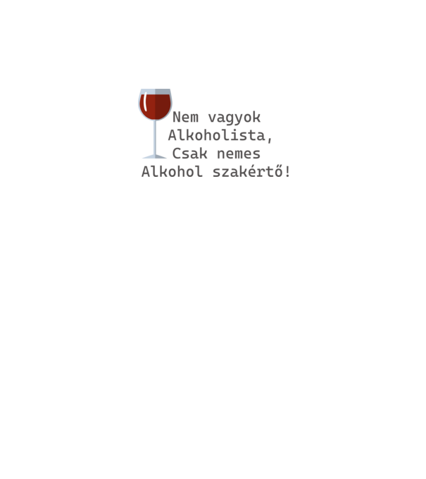 Alkoholista minta fehér pólón