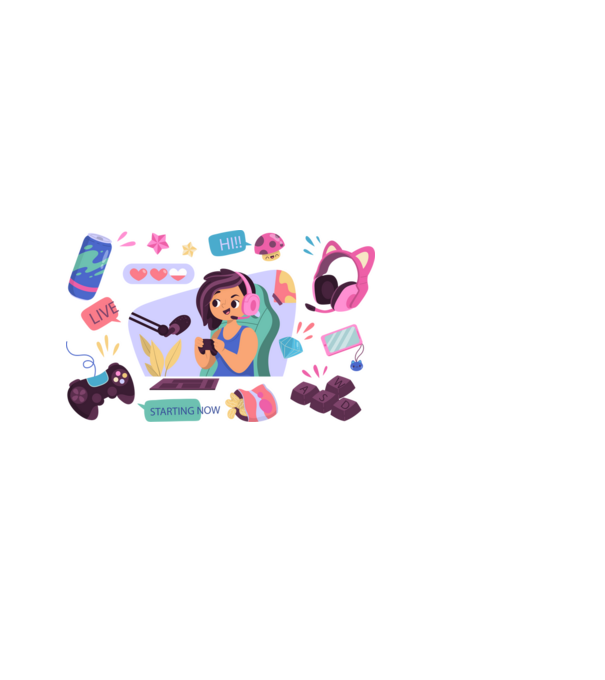 Gamer Girl minta fekete pólón