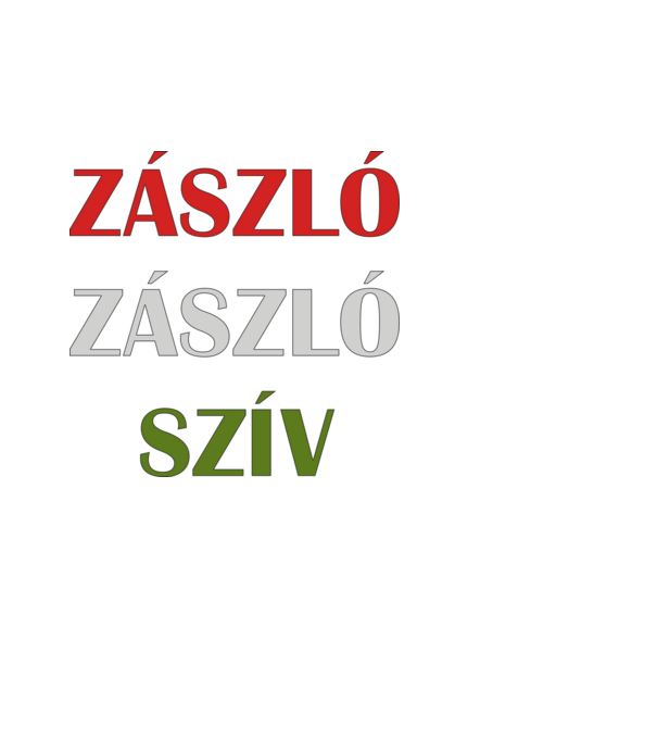 Zászló Zászló Szív minta fehér pólón
