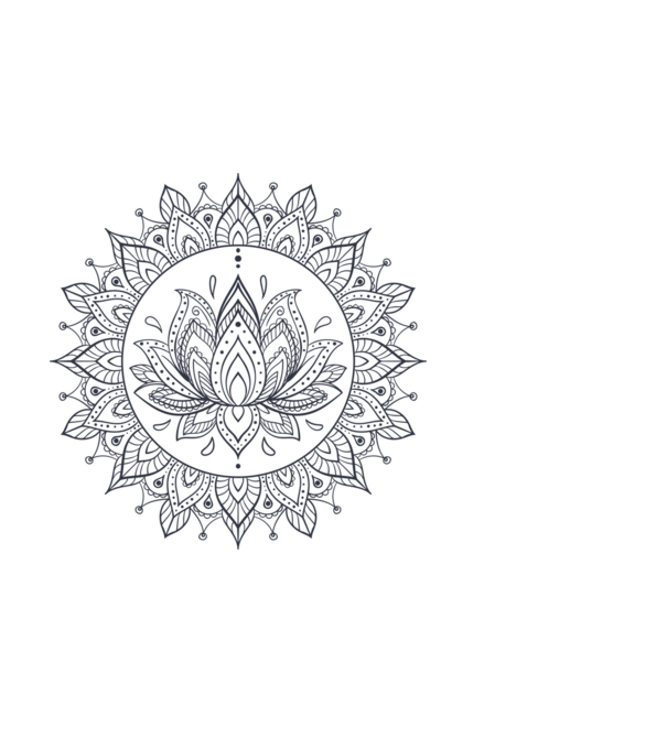 Mandala minta fehér pólón