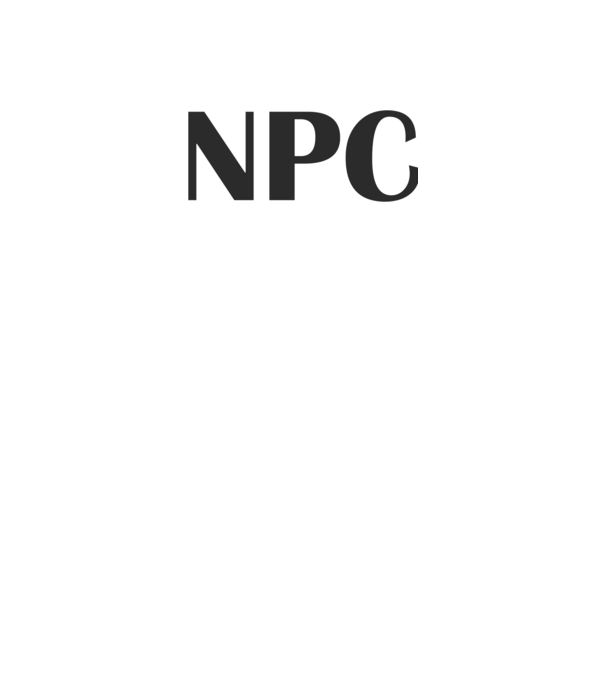 NPC minta fehér pólón