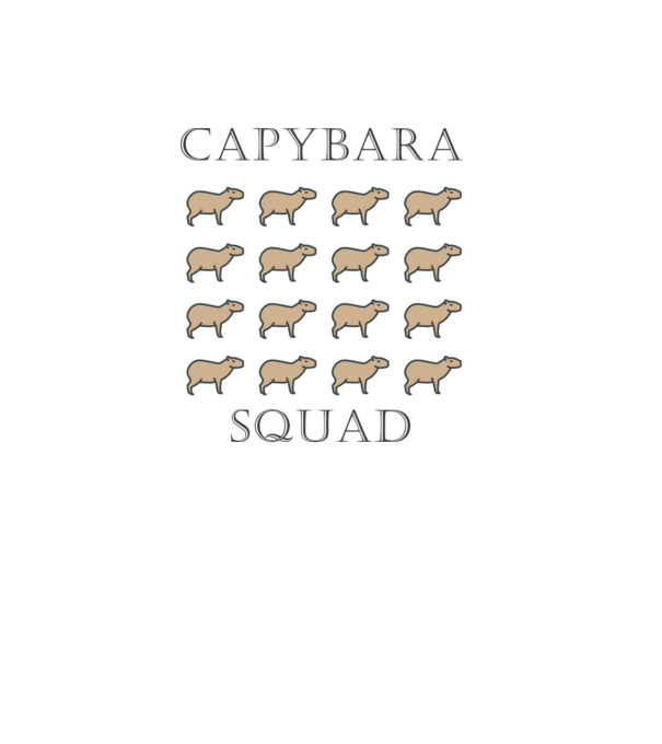 Capybara osztag minta fehér pólón