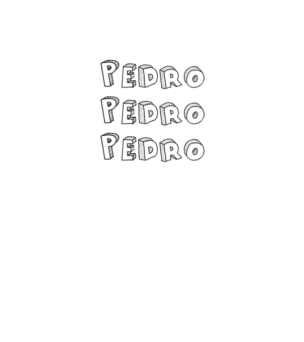 Pedro Pedro felirat minta szürke pólón