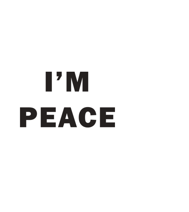 I'm peace minta fehér pólón