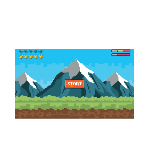 Pixel gamer minta fehér pólón
